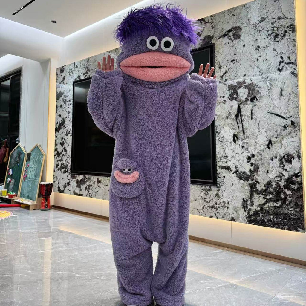 Big Mouth Monster Fleece Onesie for Women